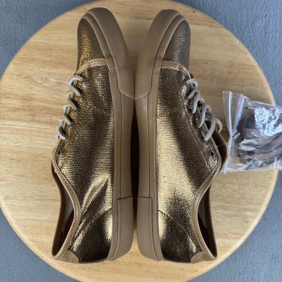 FRYE Gia Canvas Low-Top Bronze Casual Sneaker New Women’s Size 9M US Rare - Picture 5 of 8